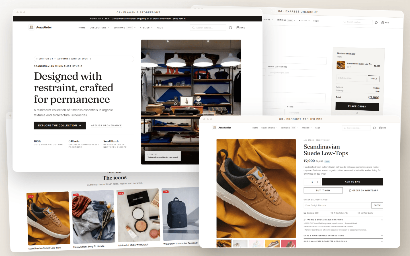 Aura Minimal website template preview