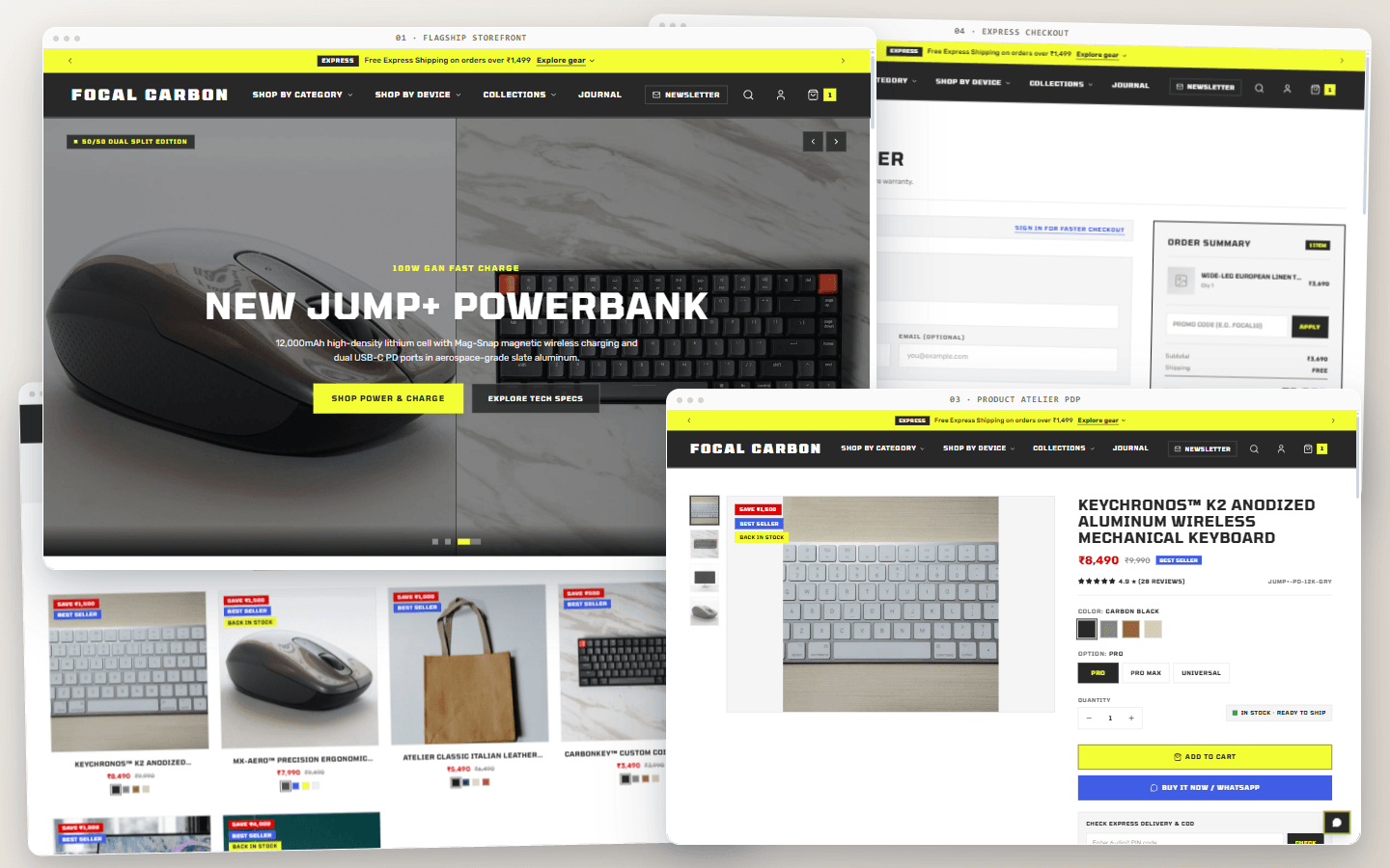 Focal Carbon website template preview