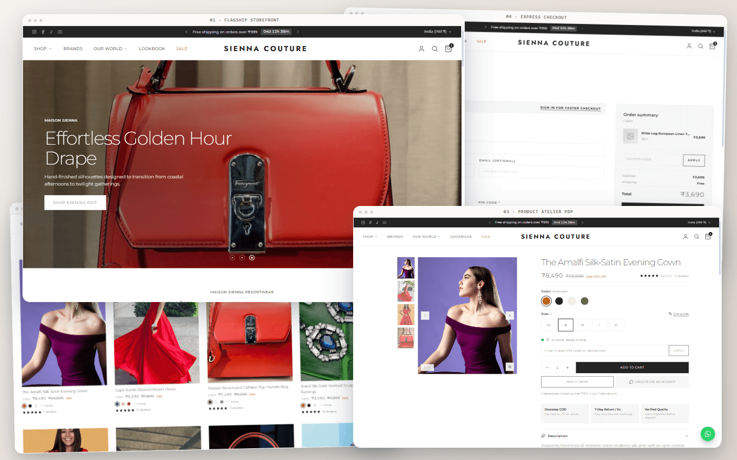 Sienna Couture website template preview