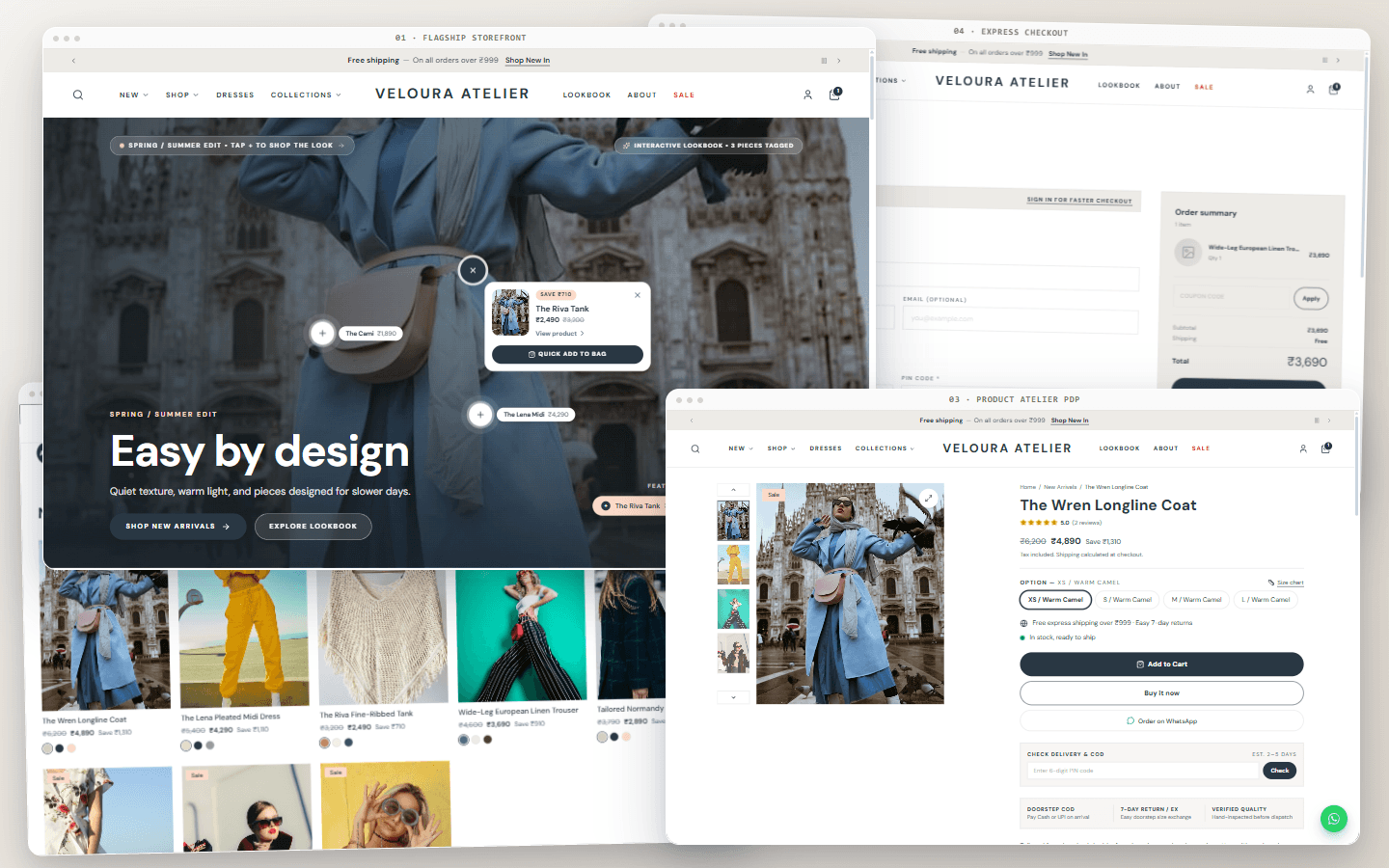 Veloura Atelier website template preview